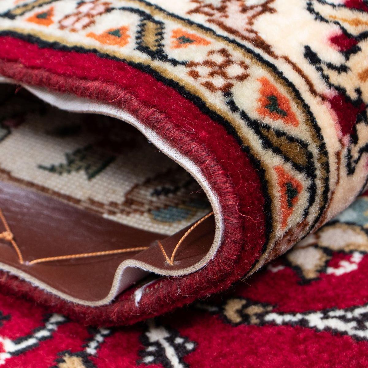 Løber Persisk tæppe - Tabriz - Royal - 390 x 87 cm - mørkerød