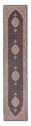Løber Persisk tæppe - Tabriz - Royal - 391 x 82 cm - mørkeblå
