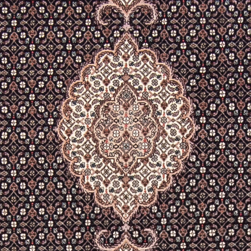 Løber Persisk tæppe - Tabriz - Royal - 391 x 82 cm - mørkeblå