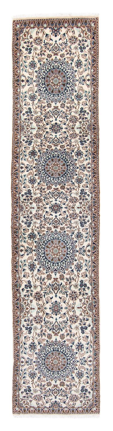 Løber Persisk tæppe - Nain - 376 x 75 cm - beige