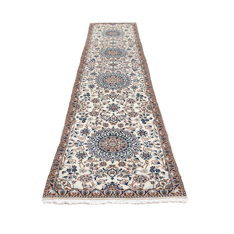 Løber Persisk tæppe - Nain - 376 x 75 cm - beige