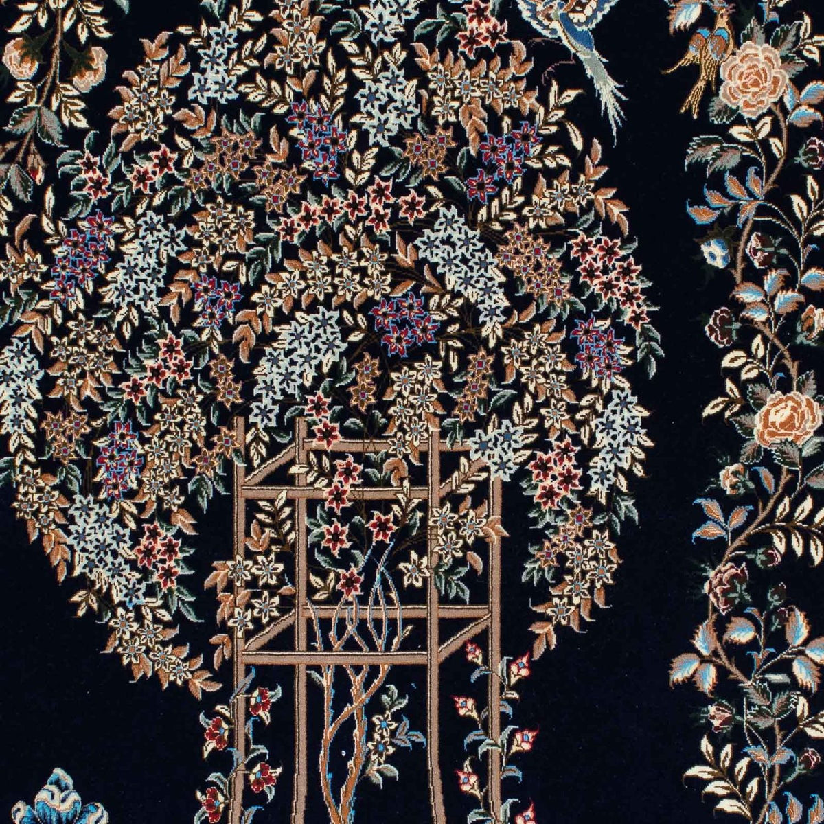 Persisk tæppe - Ghom - 230 x 140 cm - mørkeblå