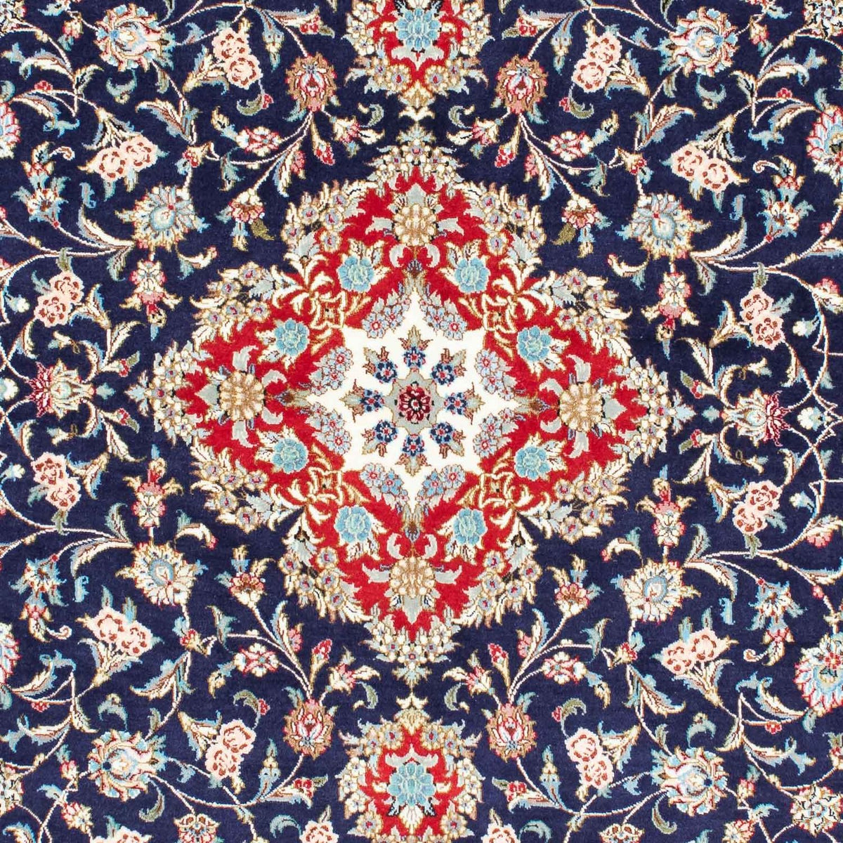 Persisk tæppe - Ghom - 200 x 130 cm - mørkeblå