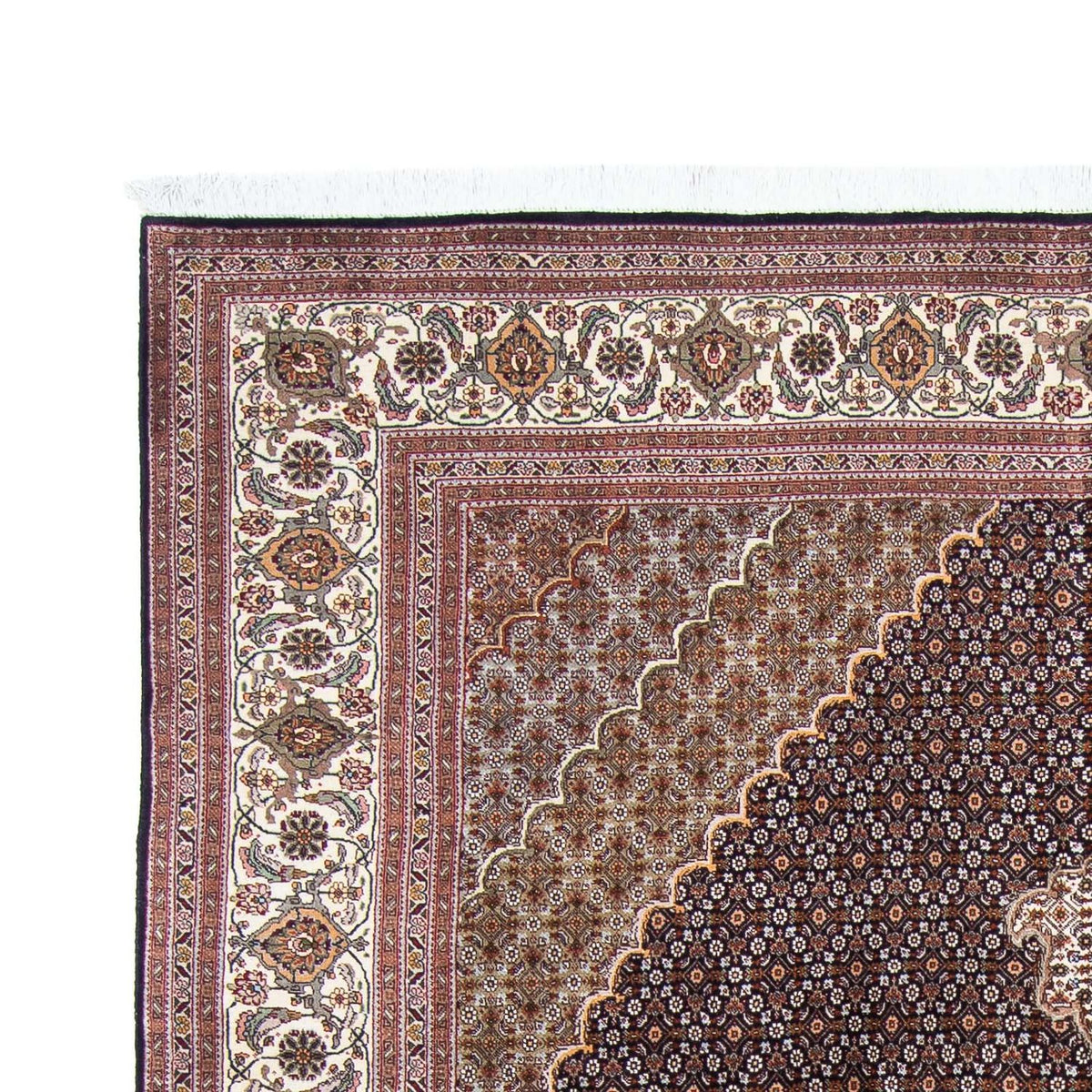 Persisk tæppe - Tabriz - 295 x 200 cm - mørkeblå