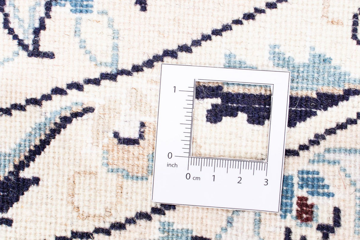 Persisk tæppe - Nain rundt  - 252 x 252 cm - mørkerød