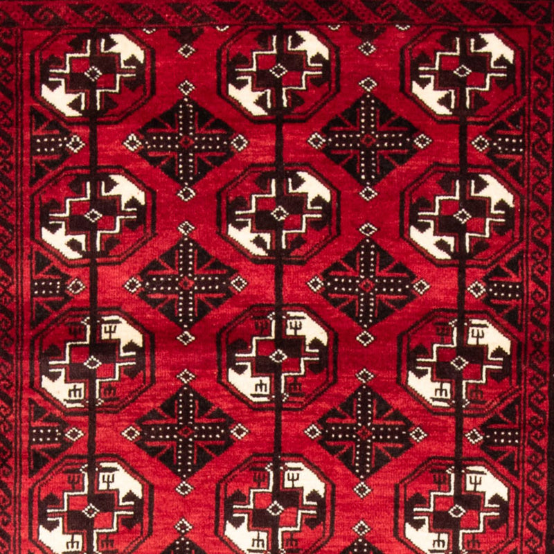 Løber Baluch-tæppe - 202 x 110 cm - mørkerød