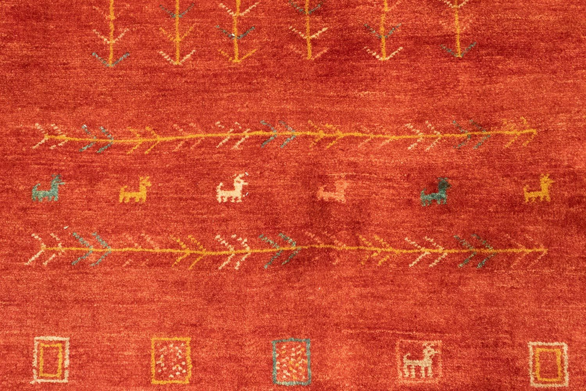 Gabbeh-tæppe - Persisk - 190 x 150 cm - rød