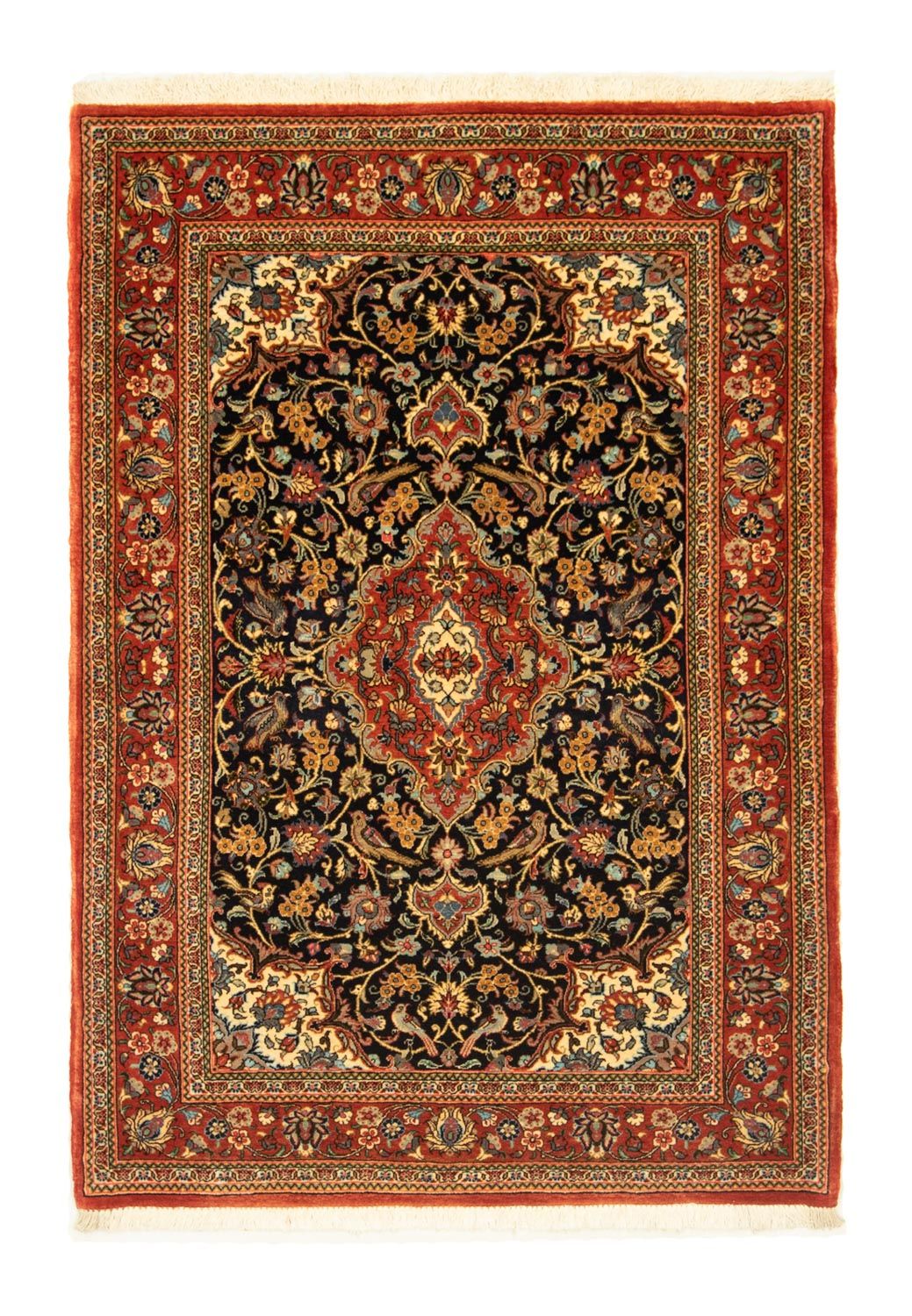 Persisk tæppe - Ghom - 151 x 103 cm - sort
