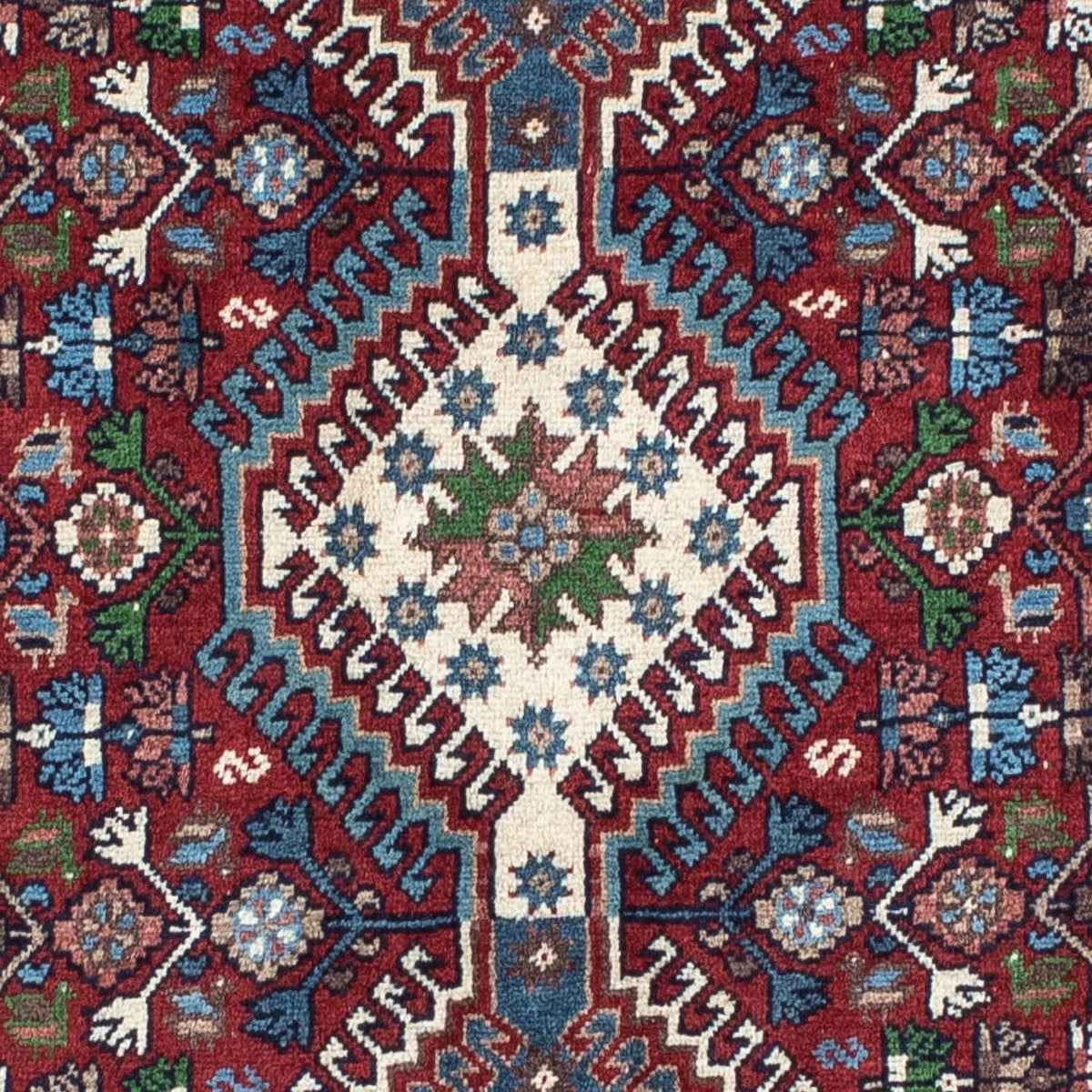 Persisk tæppe - Nomadisk - 145 x 97 cm - mørkerød