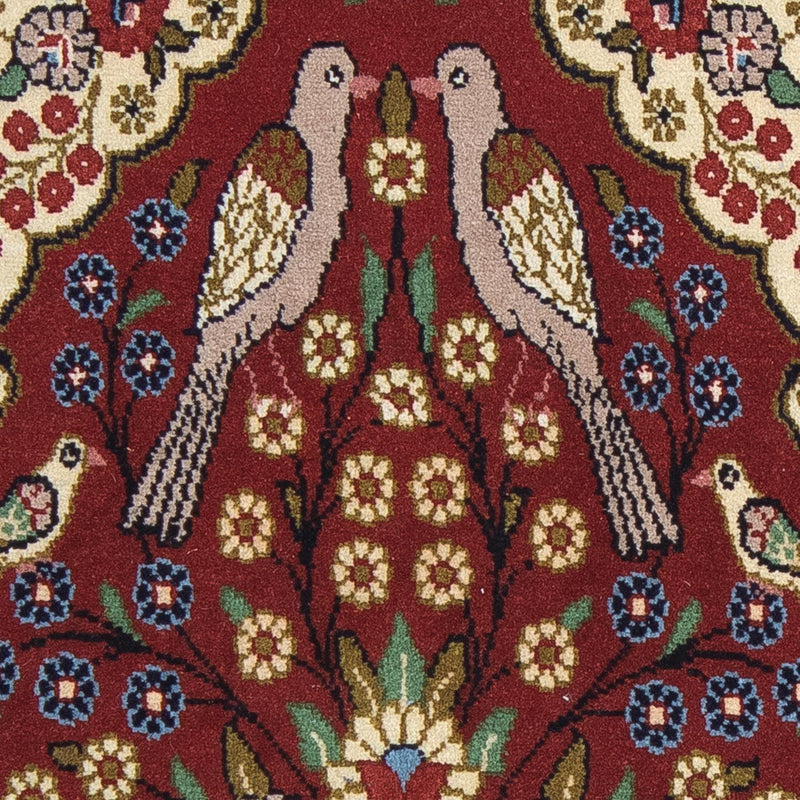 Persisk tæppe - Ghom - 105 x 63 cm - mørkerød