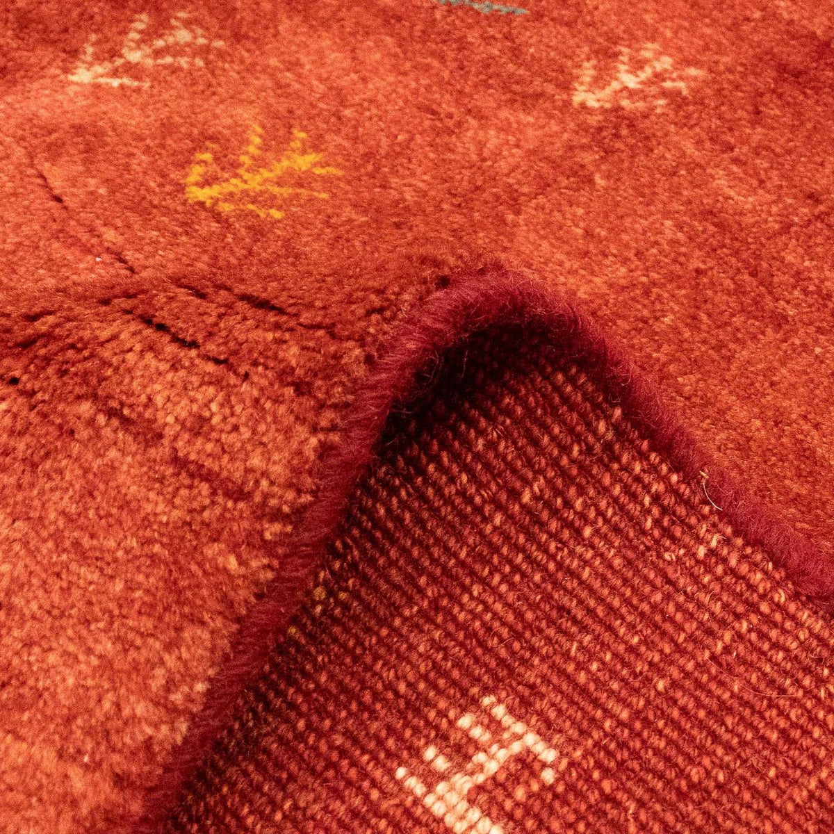 Gabbeh-tæppe - Persisk - 225 x 171 cm - mørkerød