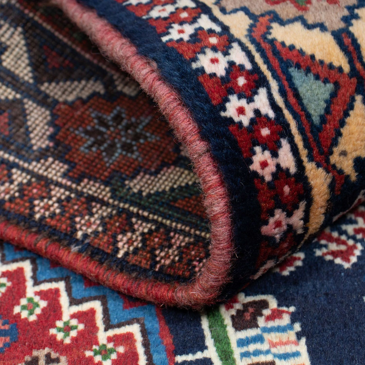 Persisk tæppe - Nomadisk - 144 x 103 cm - blå