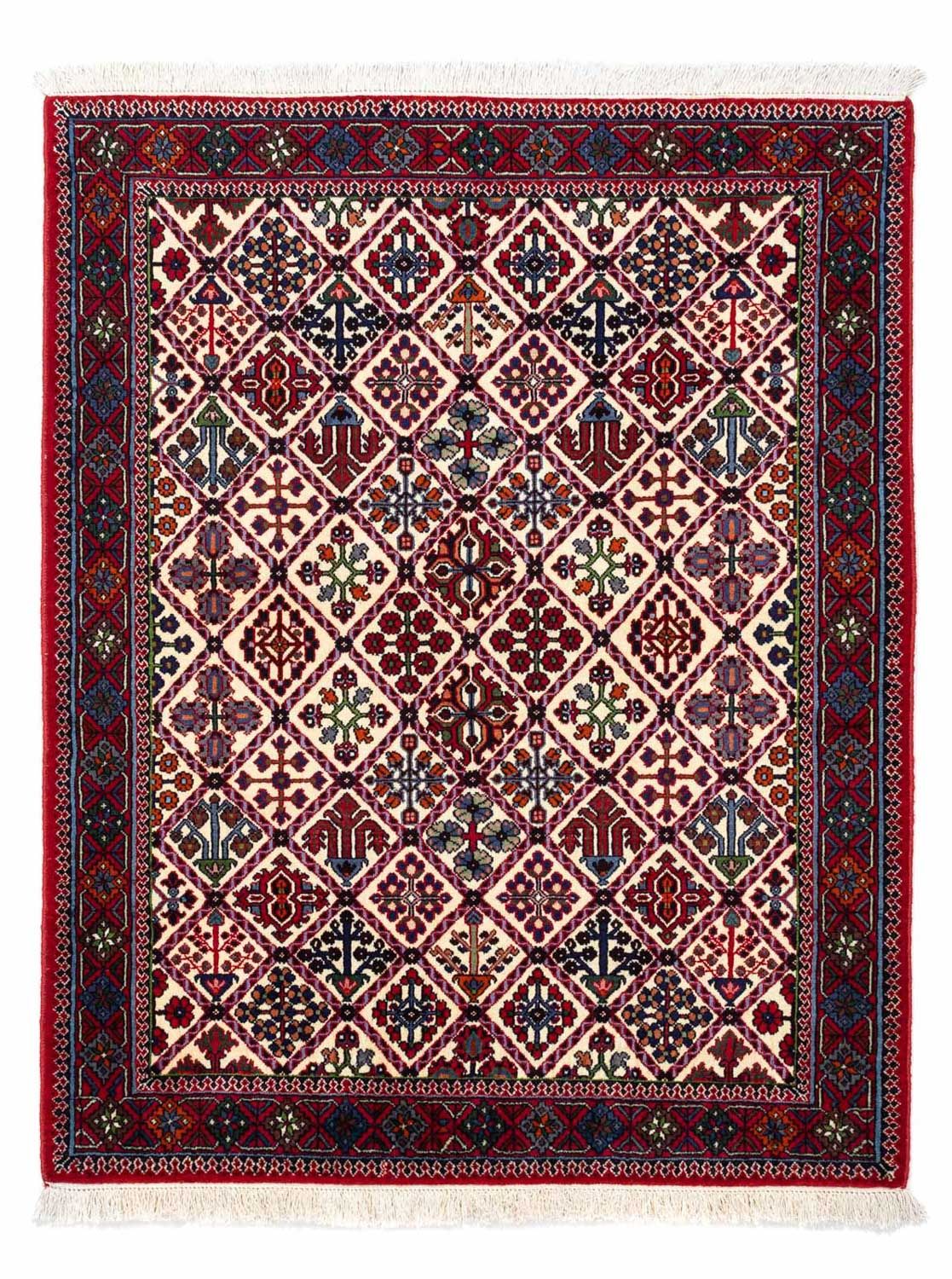 Persisk tæppe - Nomadisk - 146 x 112 cm - mørkerød