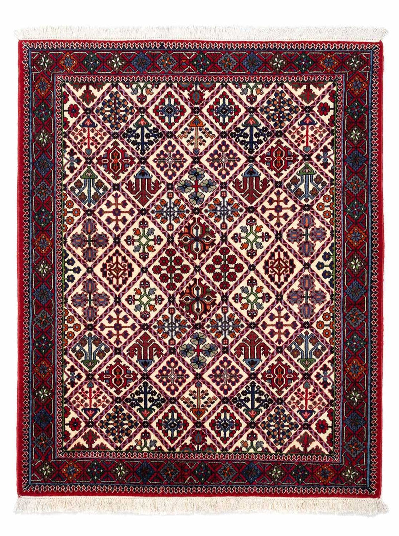 Persisk tæppe - Nomadisk - 146 x 112 cm - mørkerød