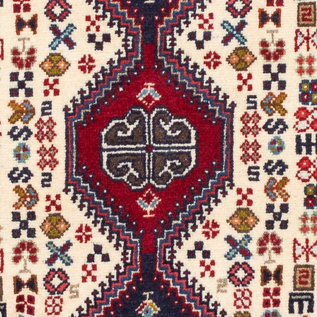 Persisk tæppe - Nomadisk - 125 x 76 cm - beige