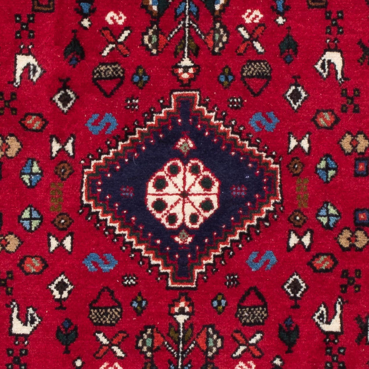Persisk tæppe - Nomadisk - 128 x 79 cm - mørkerød