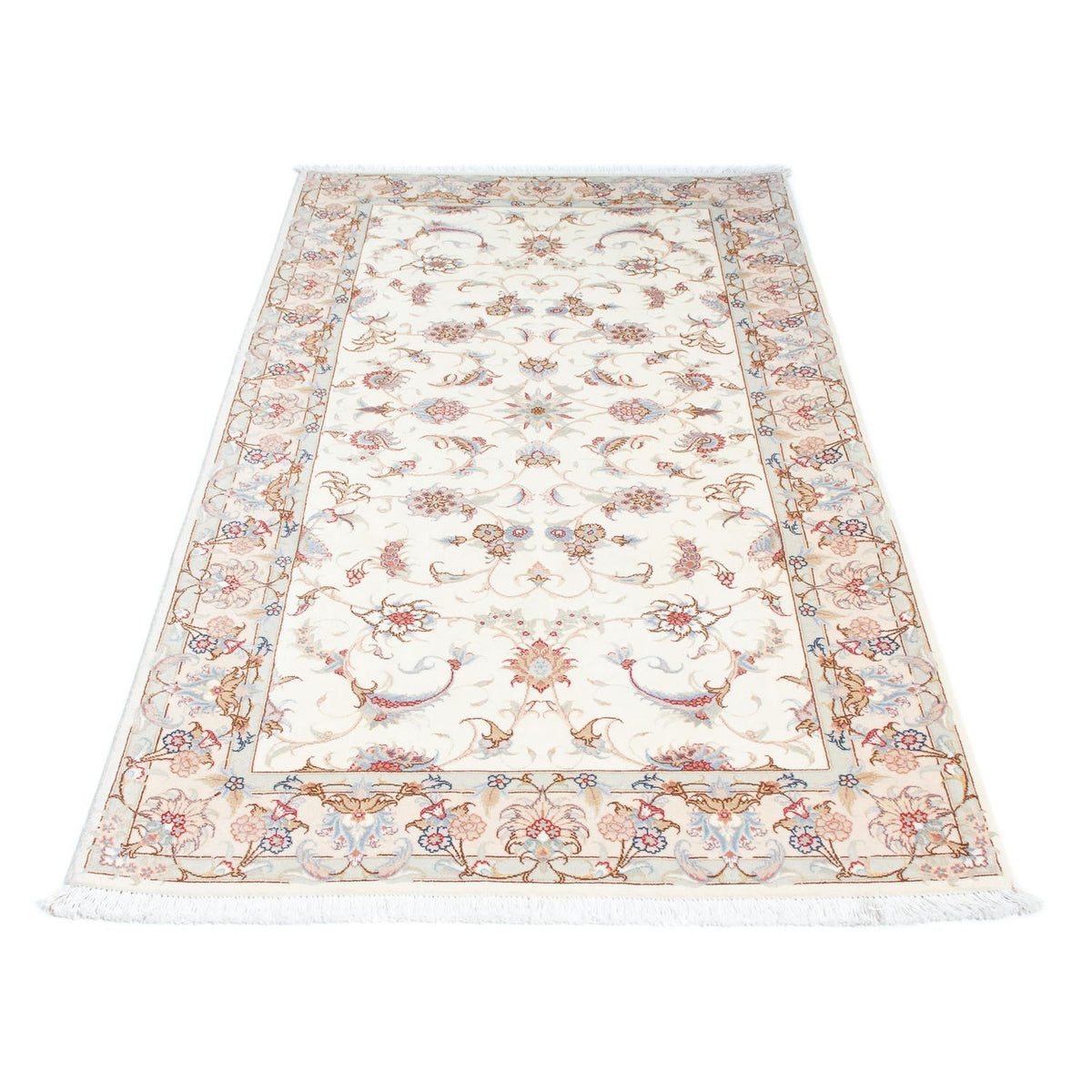 Løber Persisk tæppe - Tabriz - Royal - 198 x 100 cm - beige
