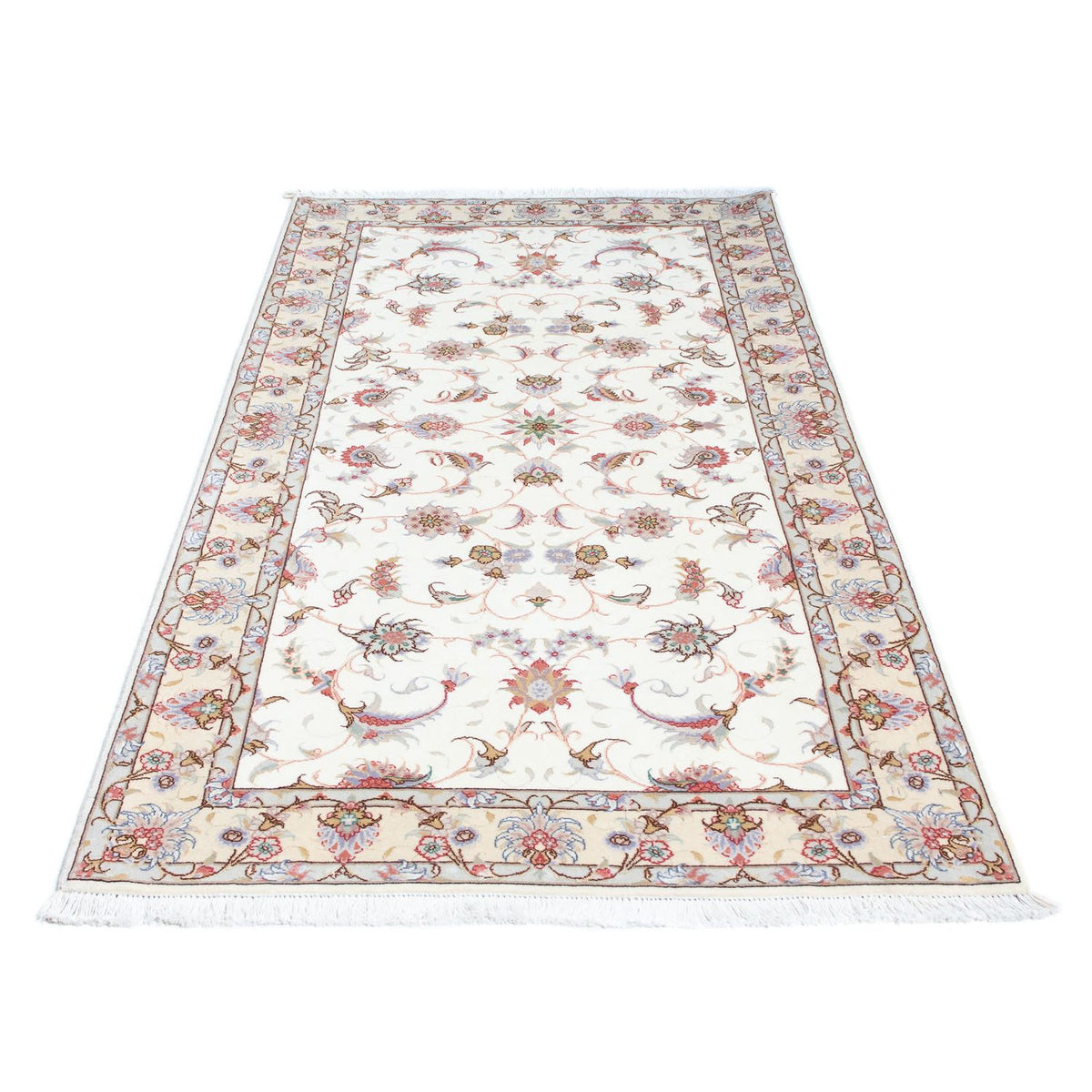 Løber Persisk tæppe - Tabriz - Royal - 196 x 100 cm - beige