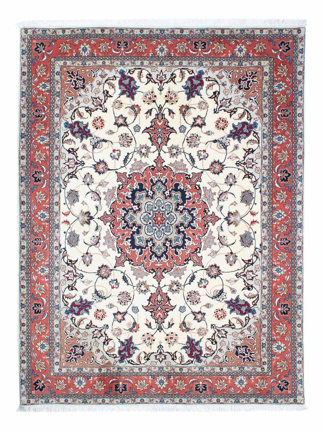 Persisk tæppe - Tabriz - Royal - 198 x 151 cm - beige