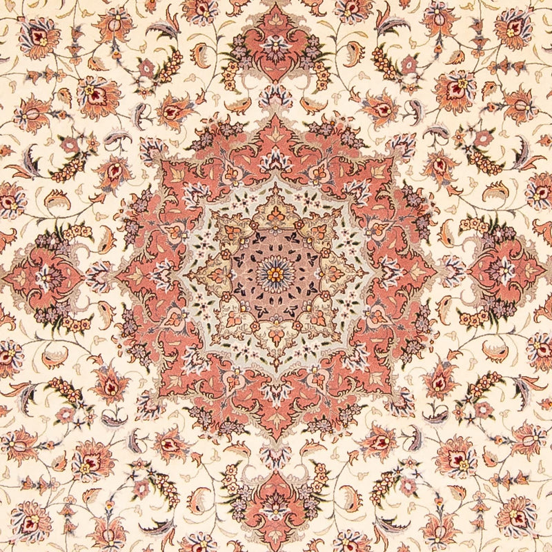 Persisk tæppe - Tabriz - Royal rundt  - 250 x 250 cm - beige