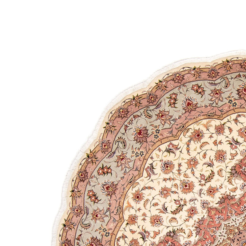 Persisk tæppe - Tabriz - Royal rundt  - 250 x 250 cm - beige