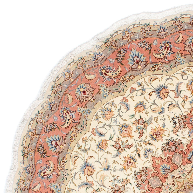 Persisk tæppe - Tabriz - Royal rundt  - 194 x 194 cm - beige