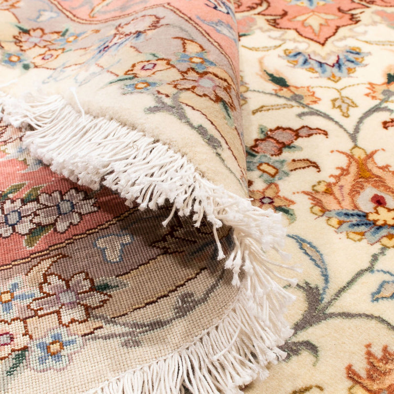 Persisk tæppe - Tabriz - Royal rundt  - 194 x 194 cm - beige