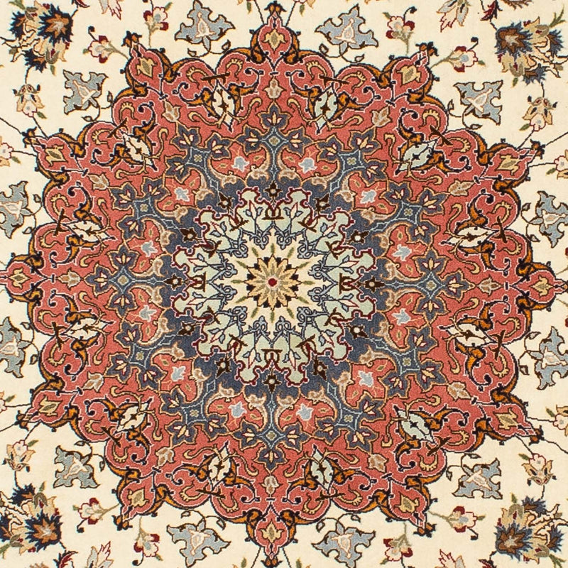 Persisk tæppe - Tabriz - Royal rundt  - 242 x 242 cm - beige