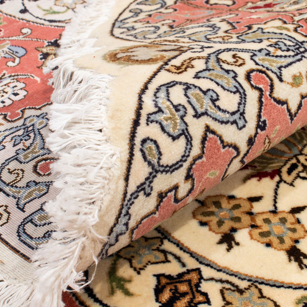 Persisk tæppe - Tabriz - Royal rundt  - 242 x 242 cm - beige