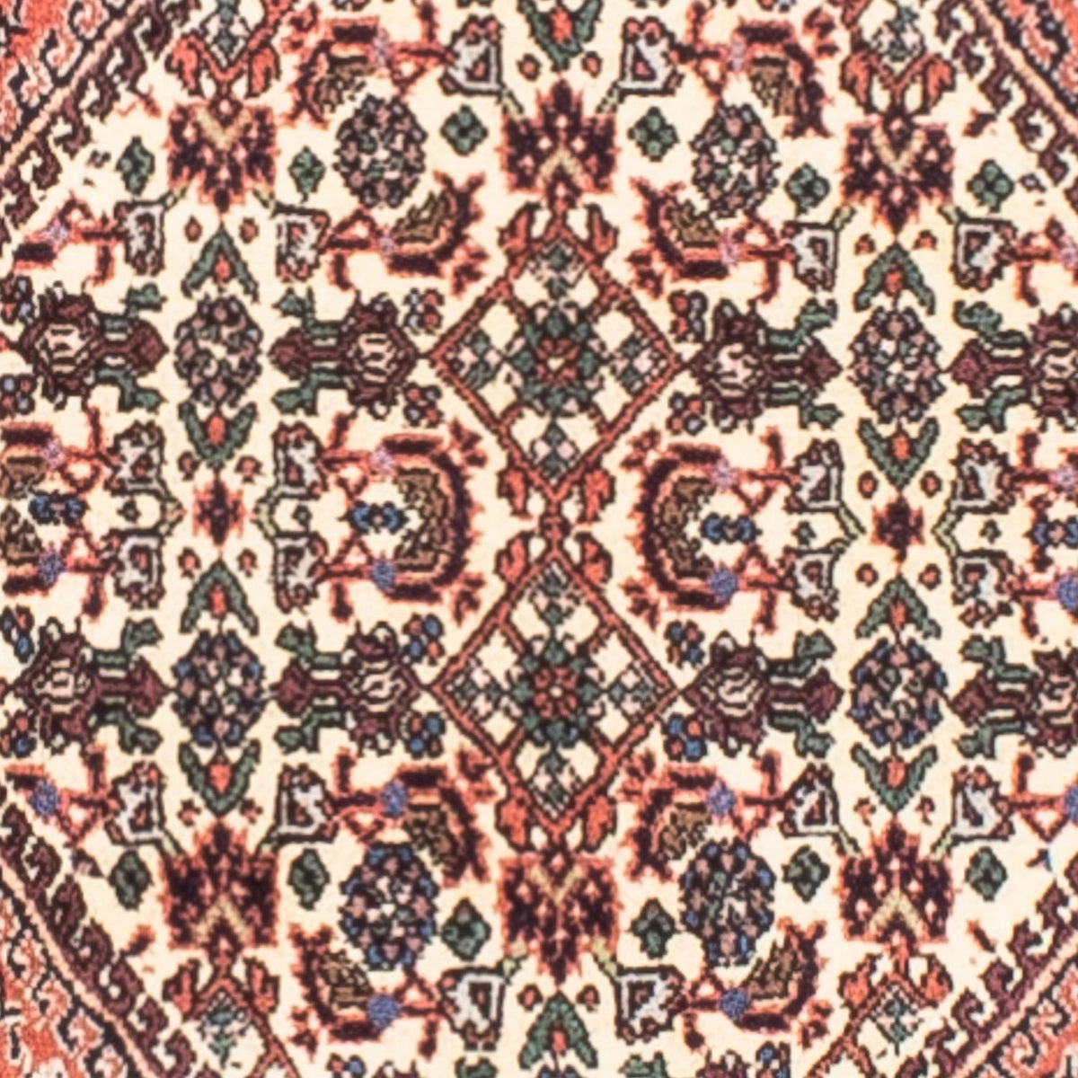 Persisk tæppe - Bijar - 164 x 109 cm - lysrød