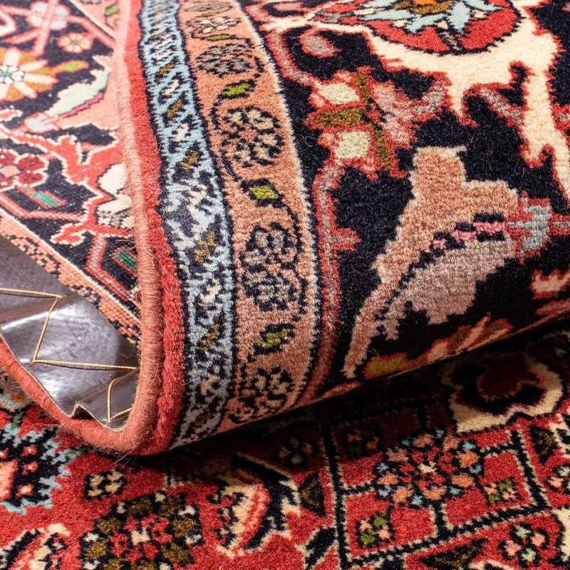 Persisk tæppe - Bijar - 247 x 169 cm - mørkerød