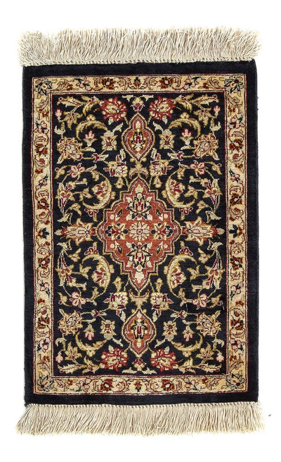 Qom silke Tæppe 28x42cm - Persisk tæppe