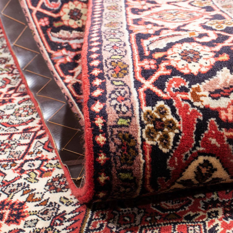 Persisk tæppe - Bijar - 242 x 171 cm - mørkerød