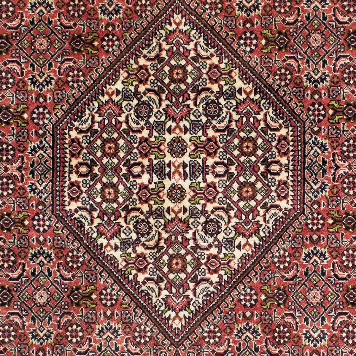 Persisk tæppe - Bijar - 240 x 140 cm - lysrød