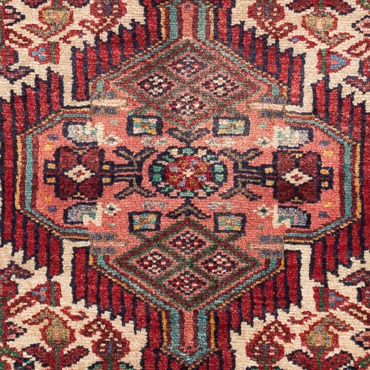 Persisk tæppe - Nomadisk - 125 x 80 cm - mørkerød