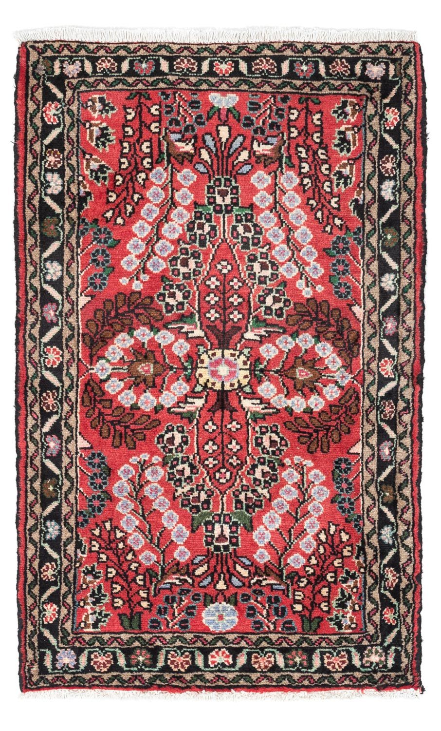 Persisk tæppe - Nomadisk - 123 x 78 cm - lysrød