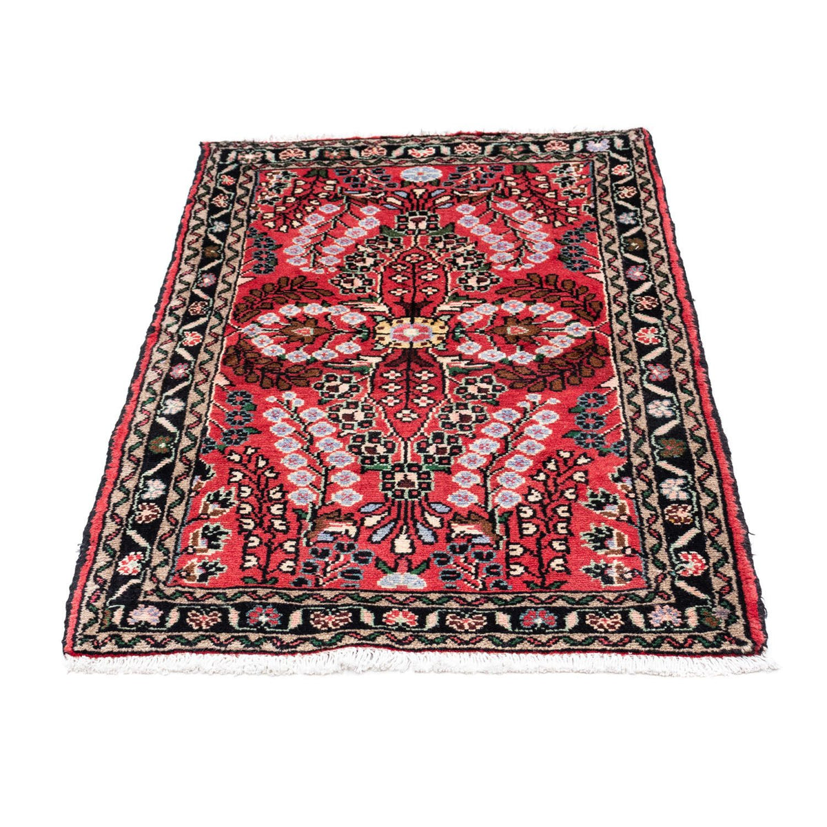 Persisk tæppe - Nomadisk - 123 x 78 cm - lysrød