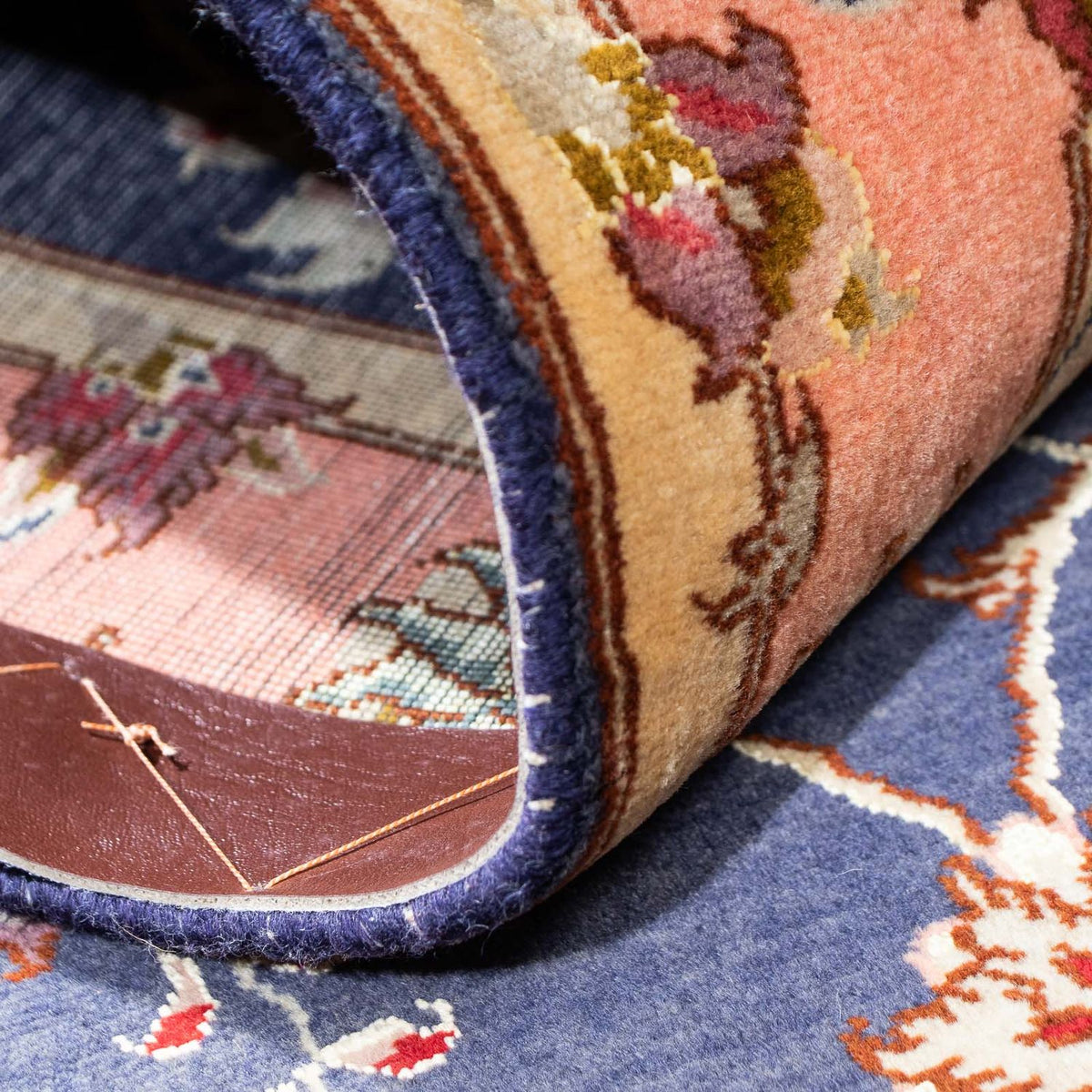 Løber Persisk tæppe - Tabriz - Royal - 198 x 75 cm - mørkeblå