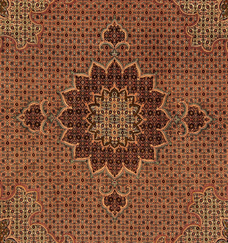 Persisk tæppe - Tabriz firkantet  - 206 x 206 cm - brun