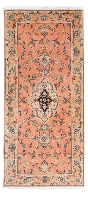 Løber Persisk tæppe - Tabriz - Royal - 165 x 74 cm - lysrød