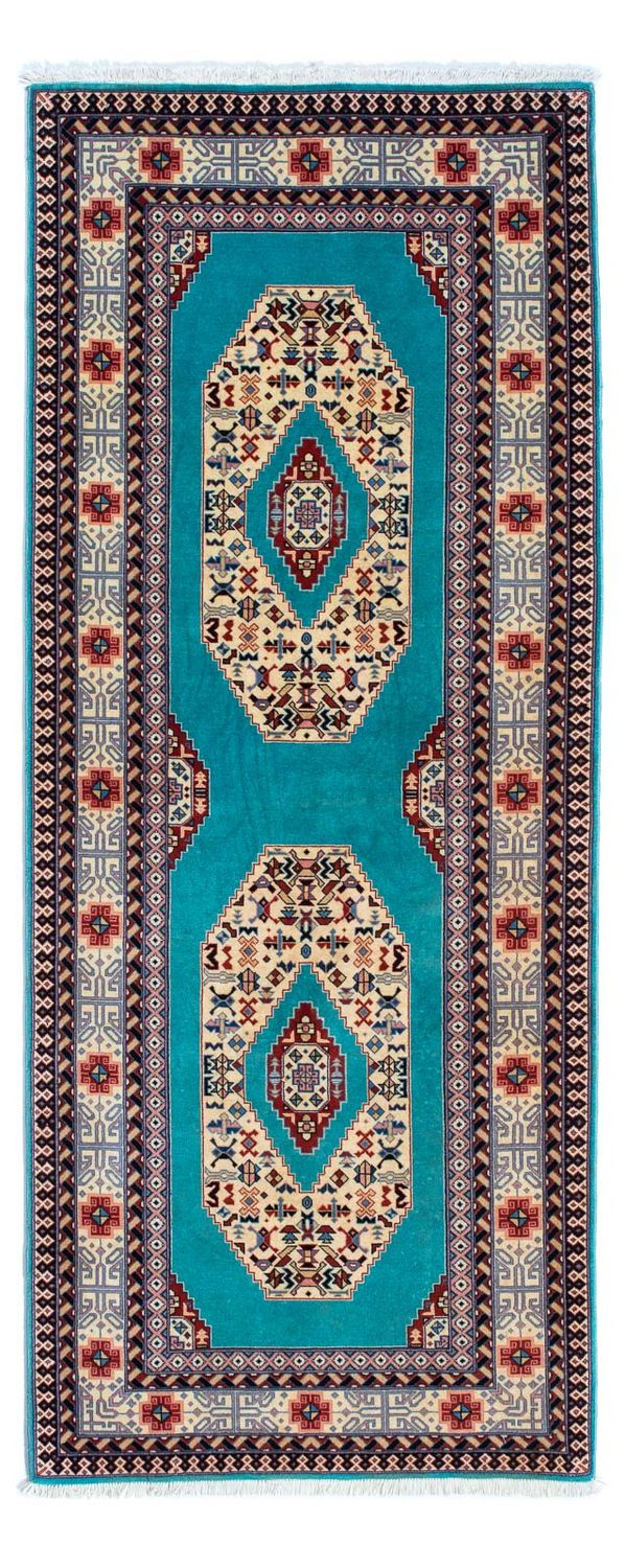 Løber Persisk tæppe - Tabriz - Royal - 190 x 74 cm - blå