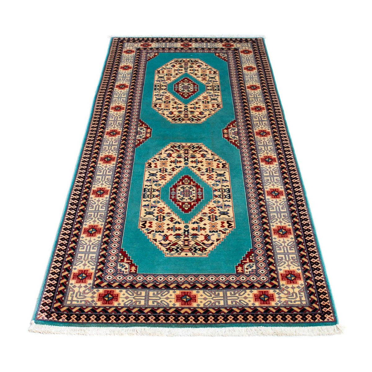 Løber Persisk tæppe - Tabriz - Royal - 190 x 75 cm - blå