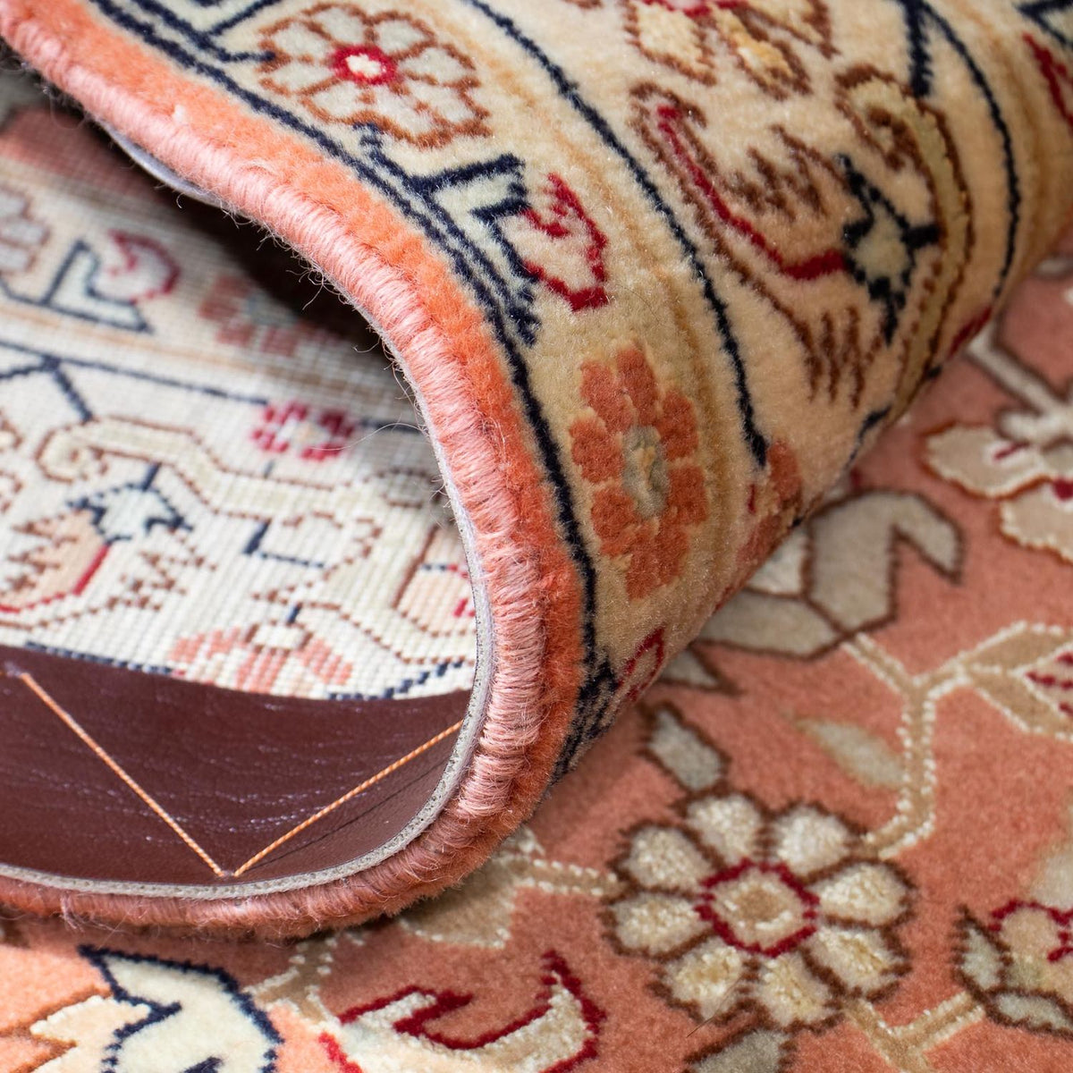 Løber Persisk tæppe - Tabriz - Royal - 215 x 82 cm - rust