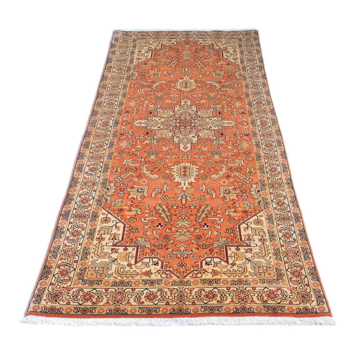 Løber Persisk tæppe - Tabriz - Royal - 215 x 82 cm - rust