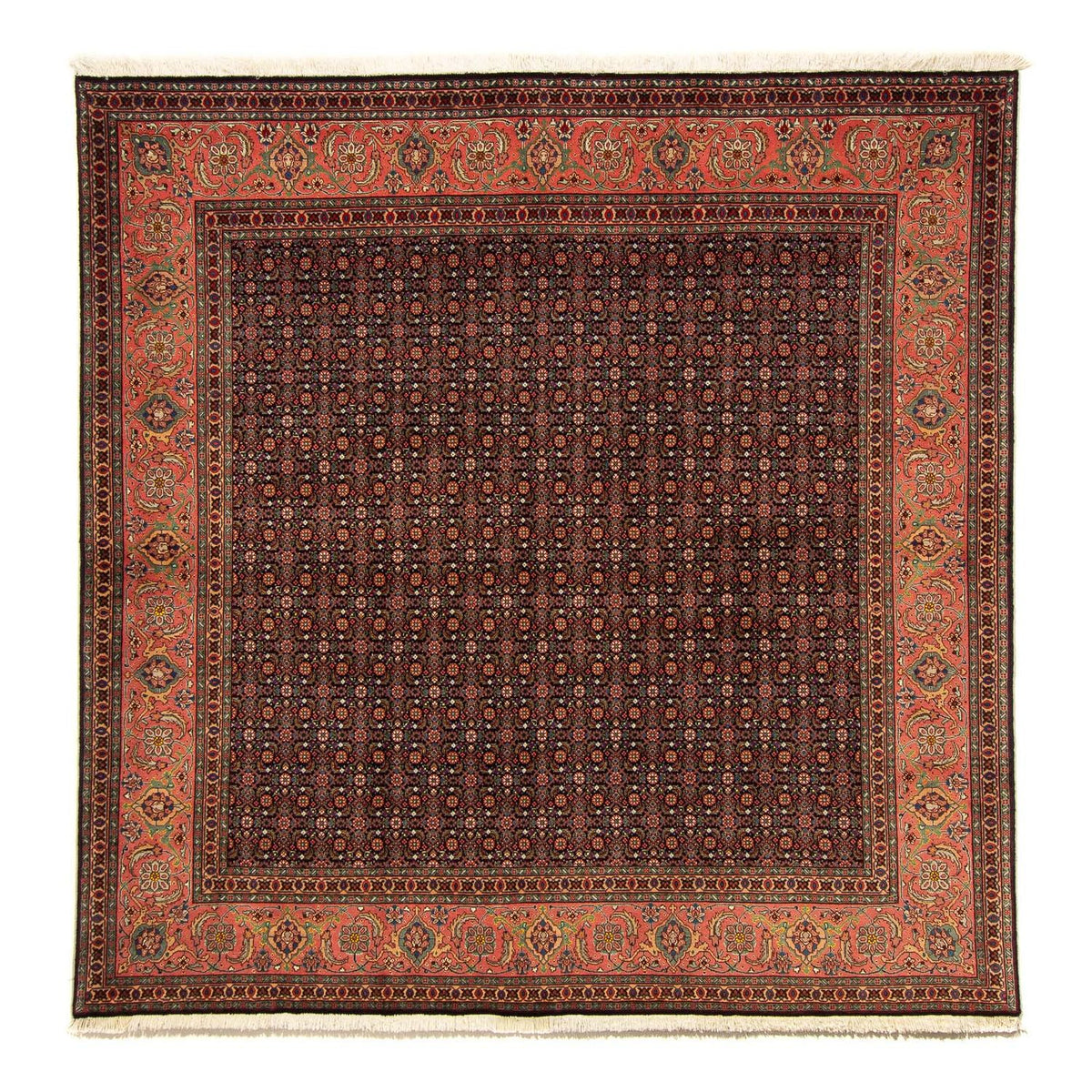 Persisk tæppe - Tabriz firkantet - 200 x 195 cm - mørkeblå