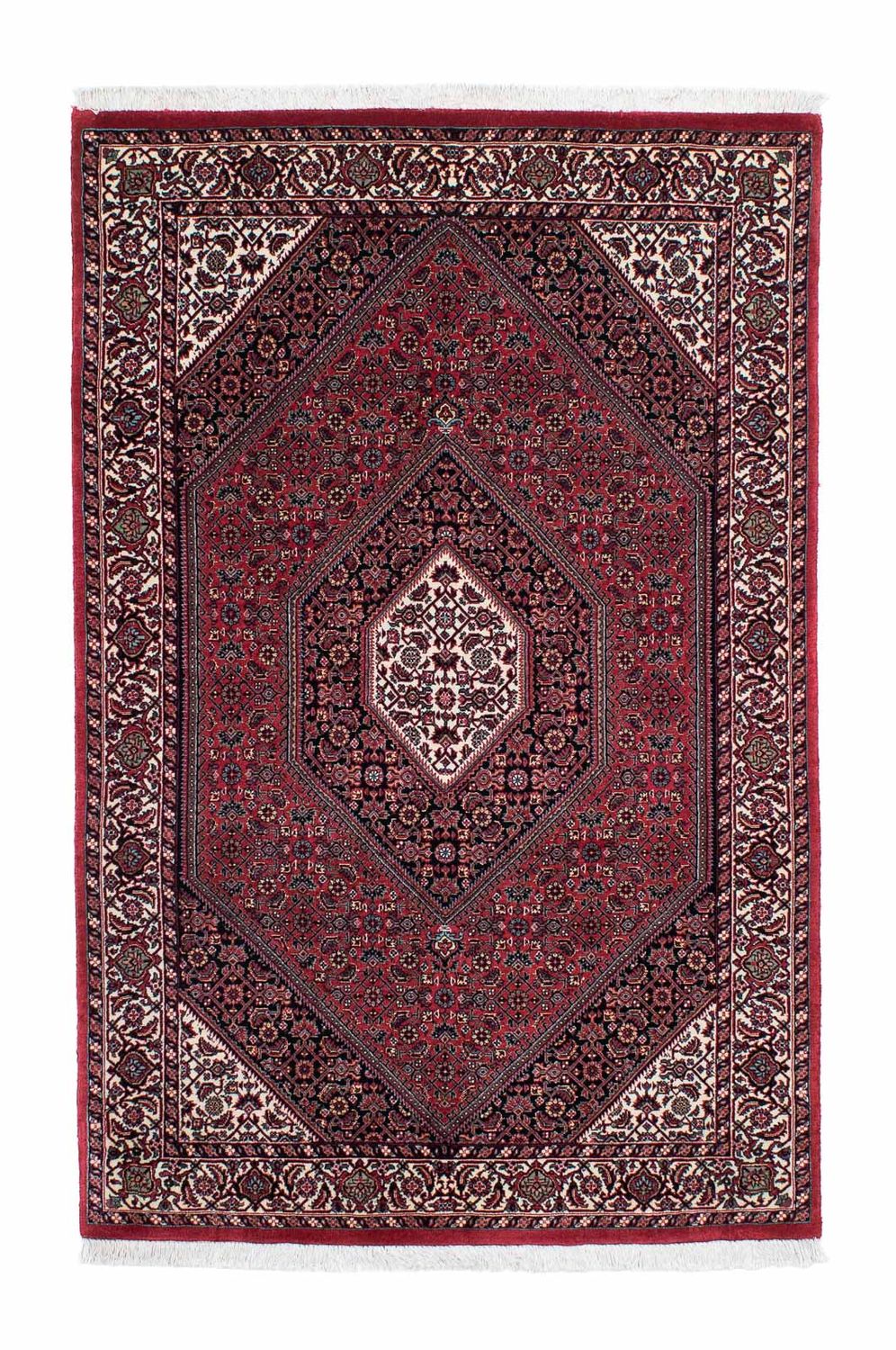 Persisk tæppe - Bijar - 204 x 132 cm - rød