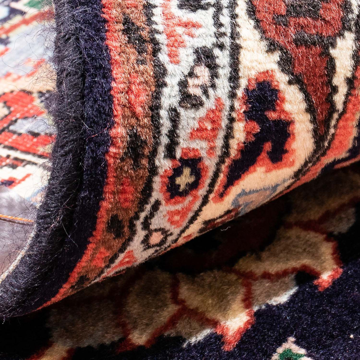 Persisk tæppe - Bijar - 248 x 150 cm - mørkeblå