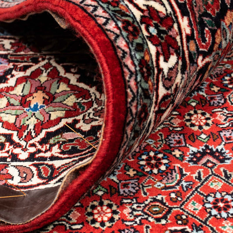 Persisk tæppe - Bijar - 392 x 299 cm - mørkerød