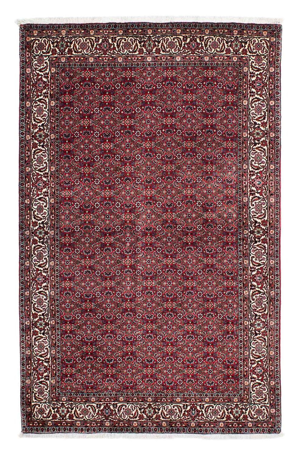 Persisk tæppe - Bijar - 214 x 131 cm - rød