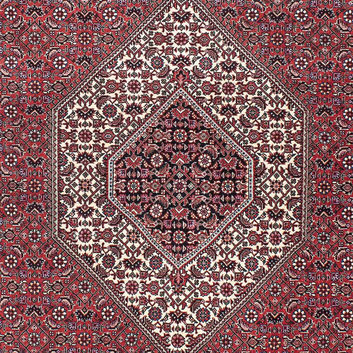 Persisk tæppe - Bijar - 200 x 133 cm - lysrød